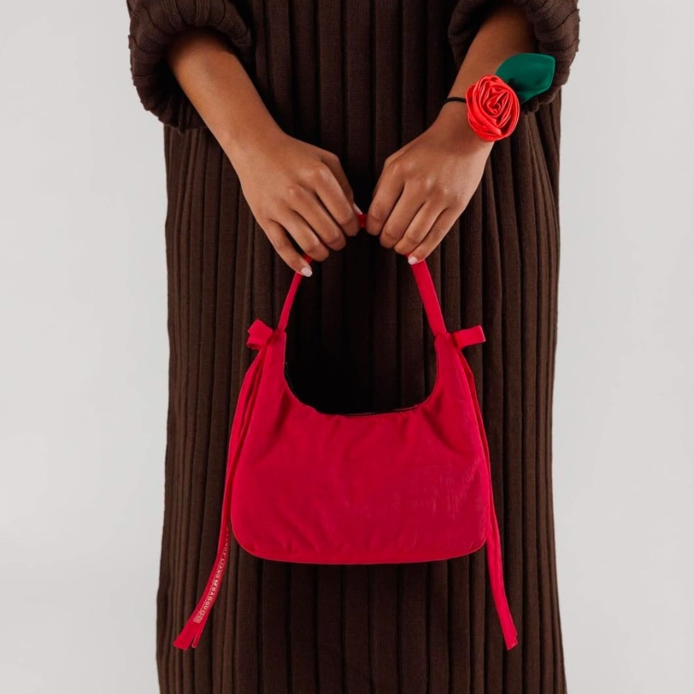 Baggu x Sandy Liang Bow Bag -Candy Apple NWT